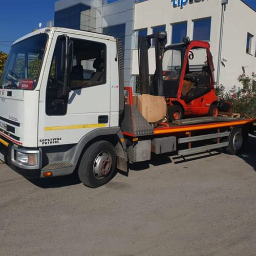 Siguran transport viljuškara hidrauličnom rampom - Kiko Šlep